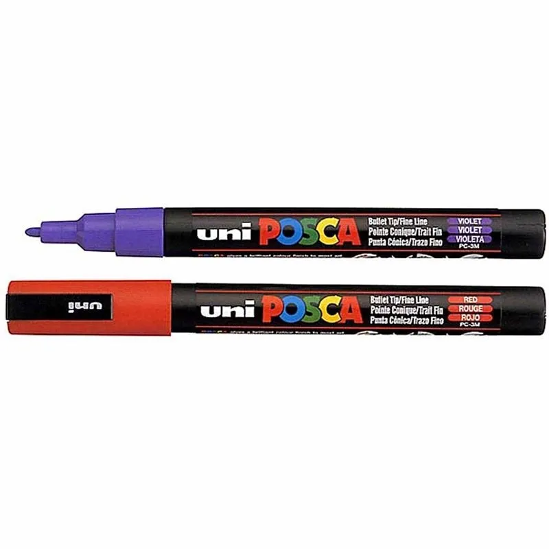 Posca Marker , Nr. PC-3M, Strichstärke 0,9-1,3 mm, fein, Violett, 1 Stk
