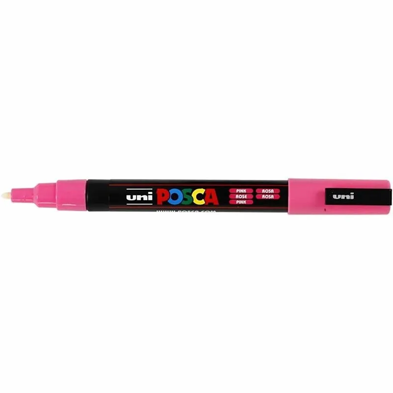 Posca Marker , Nr. PC-3M, Strichstärke 0,9-1,3 mm, fein, Pink, 1 Stk