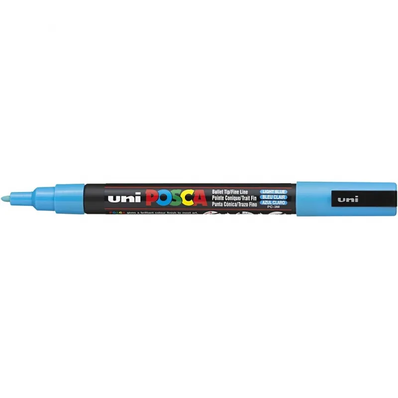 Posca Marker , Nr. PC-3M, Strichstärke 0,9-1,3 mm, fein, Hellblau, 1 Stk