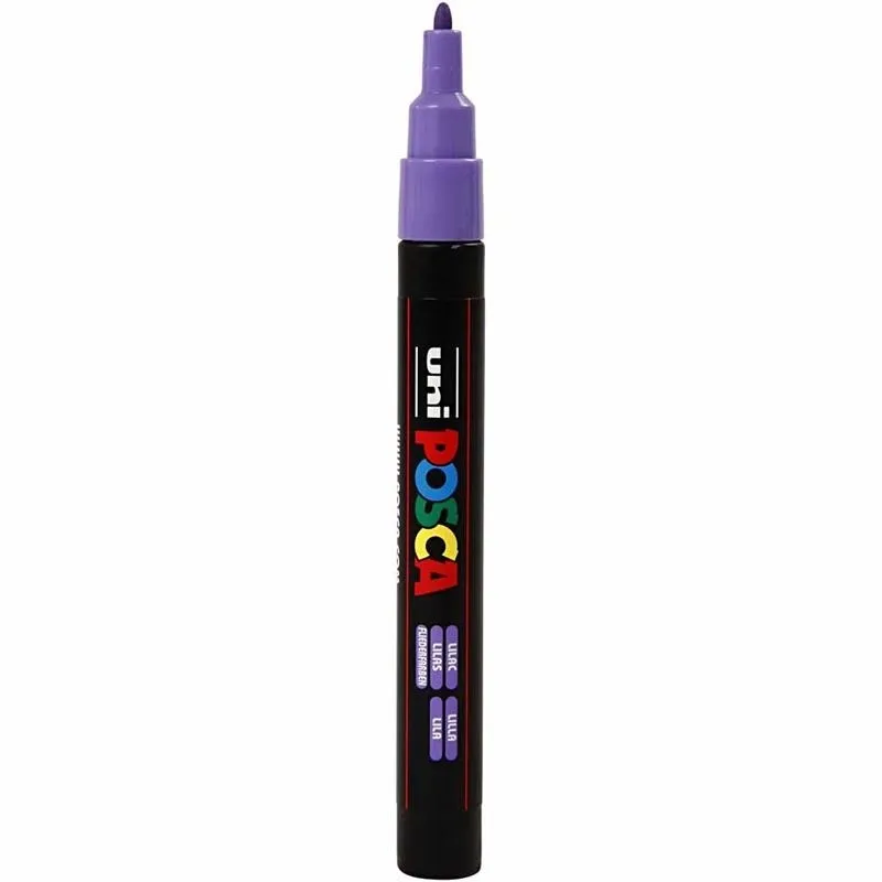 Posca Marker , Nr. PC-3M, Strichstärke 0,9-1,3 mm, fein, Flieder, 1 Stk