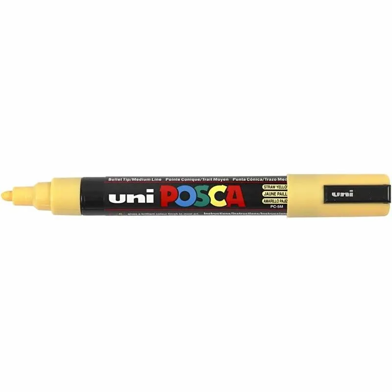Posca Marker , Nr. PC-5M, Strichstärke 2,5 mm, Medium, Strohgelb, 1 Stk