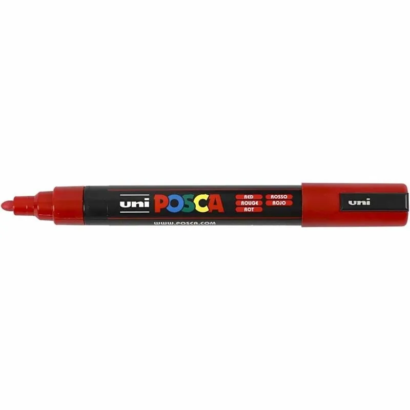 Posca Marker , Nr. PC-5M, Strichstärke 2,5 mm, Medium, Rot, 1 Stk