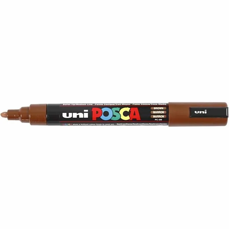 Posca Marker , Nr. PC-5M, Strichstärke 2,5 mm, Medium, Braun, 1 Stk