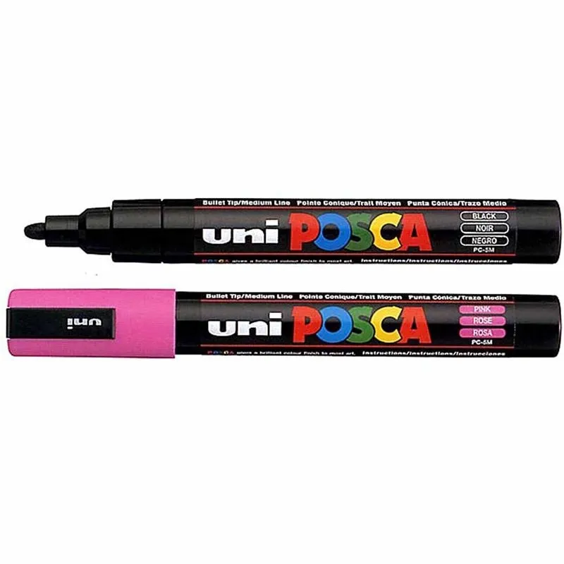 Posca Marker , Nr. PC-5M, Strichstärke 2,5 mm, Medium, Schwarz, 1 Stk