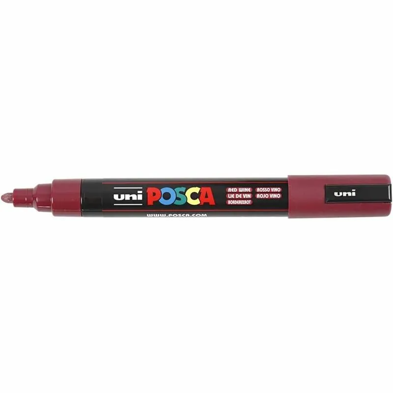 Posca Marker , Nr. PC-5M, Strichstärke 2,5 mm, Medium, Bordeaux, 1 Stk