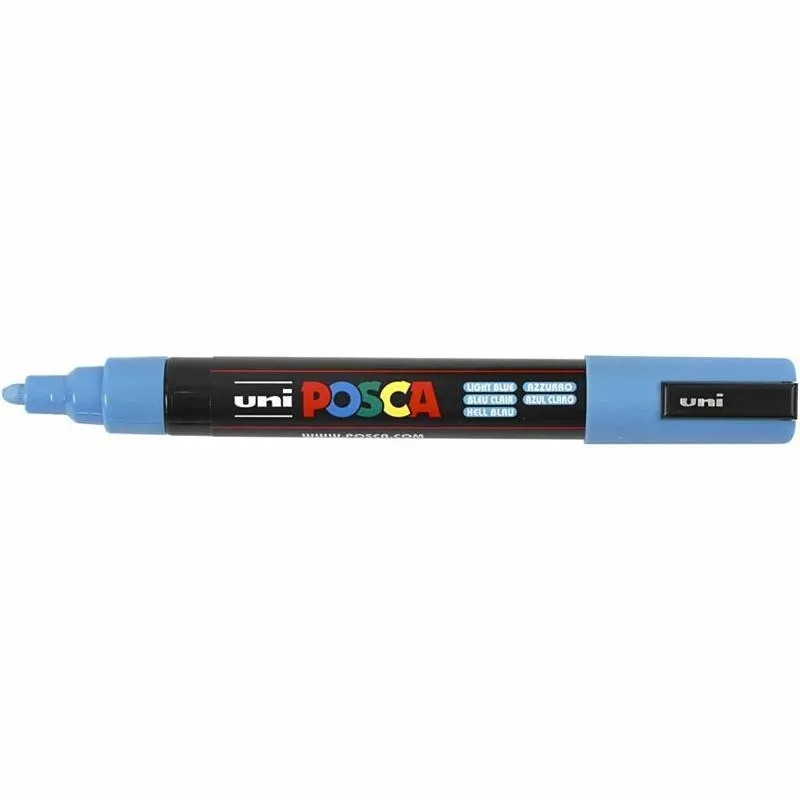Posca Marker , Nr. PC-5M, Strichstärke 2,5 mm, Medium, Hellblau, 1 Stk