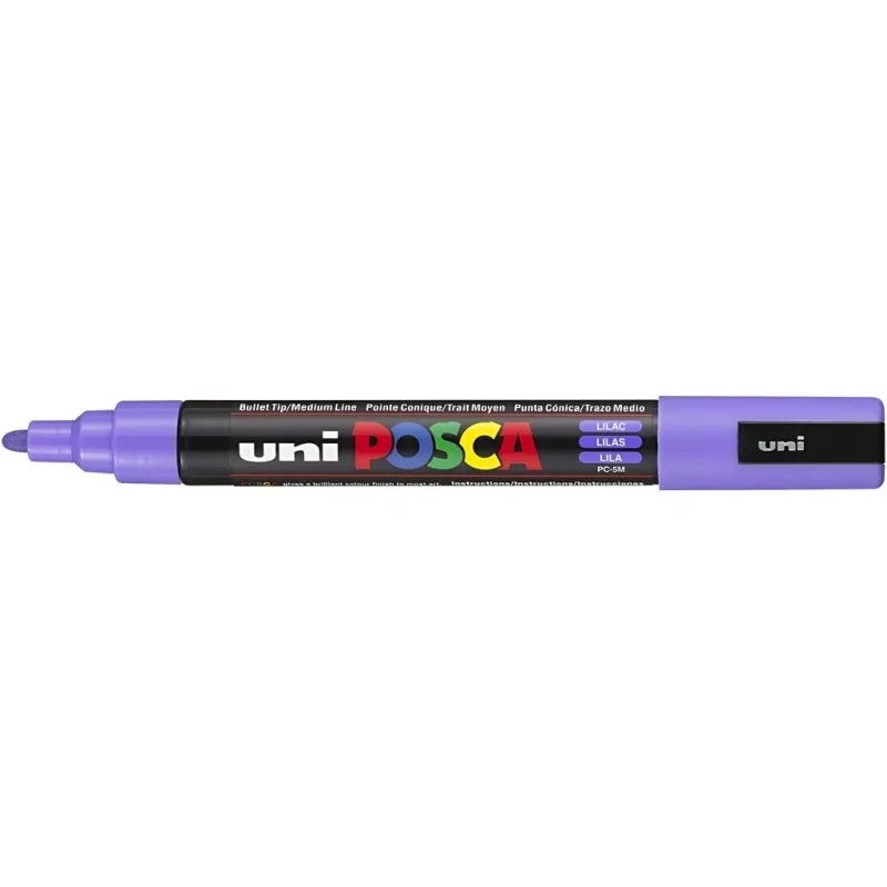 Posca Marker , Nr. PC-5M, Strichstärke 2,5 mm, Medium, Flieder, 1 Stk