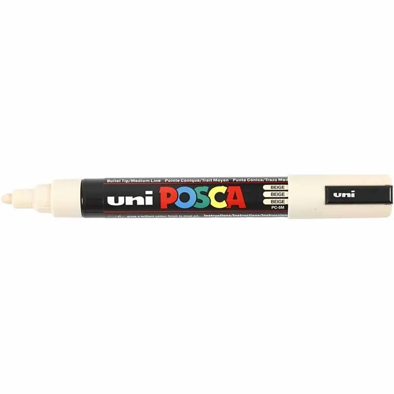 Posca Marker , Nr. PC-5M, Strichstärke 2,5 mm, Medium, Beige, 1 Stk