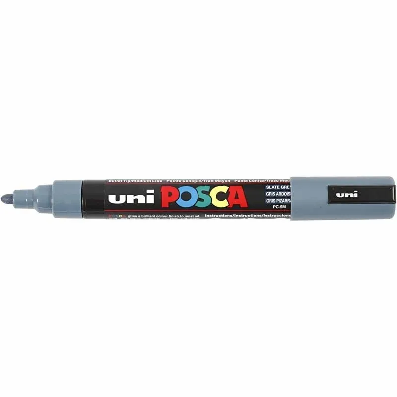 Posca Marker , Nr. PC-5M, Strichstärke 2,5 mm, Medium, Schiefergrau, 1 Stk