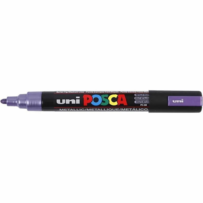 Posca Marker , Nr. PC-5M, Strichstärke 2,5 mm, Medium, Violett-metallic, 1 Stk