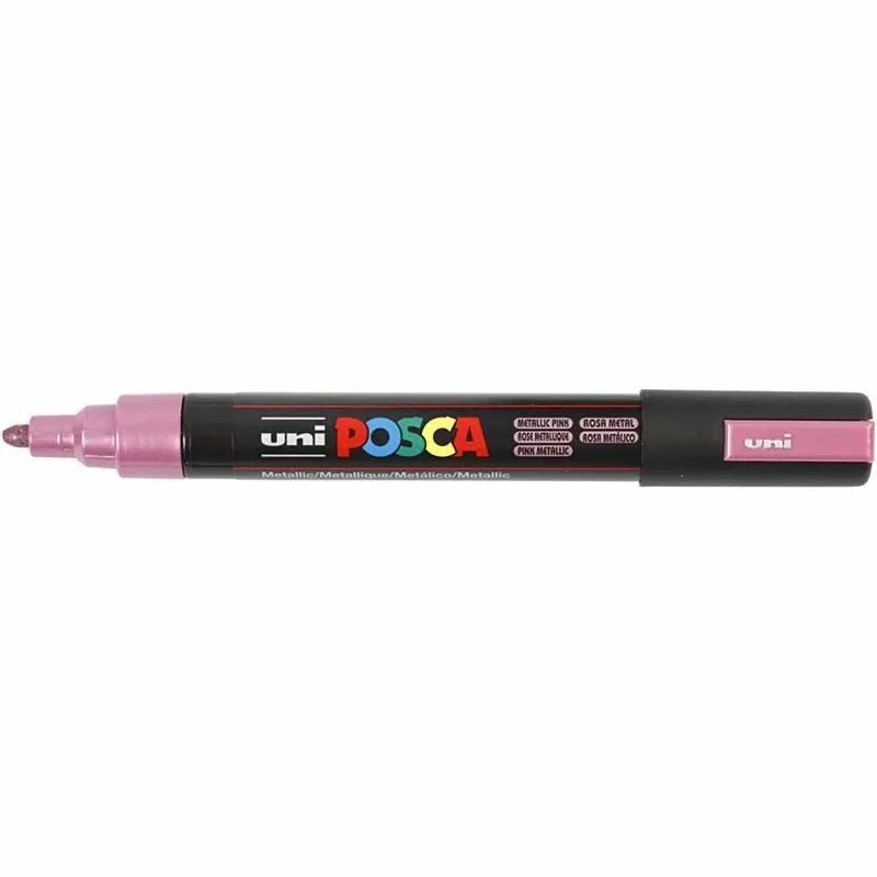 Posca Marker , Nr. PC-5M, Strichstärke 2,5 mm, Medium, Rosa metallic, 1 Stk