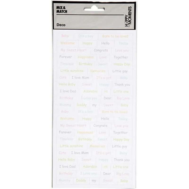 Sticker, Baby, Blatt 12x23 cm, 2x84 Stk/ 1 Pck