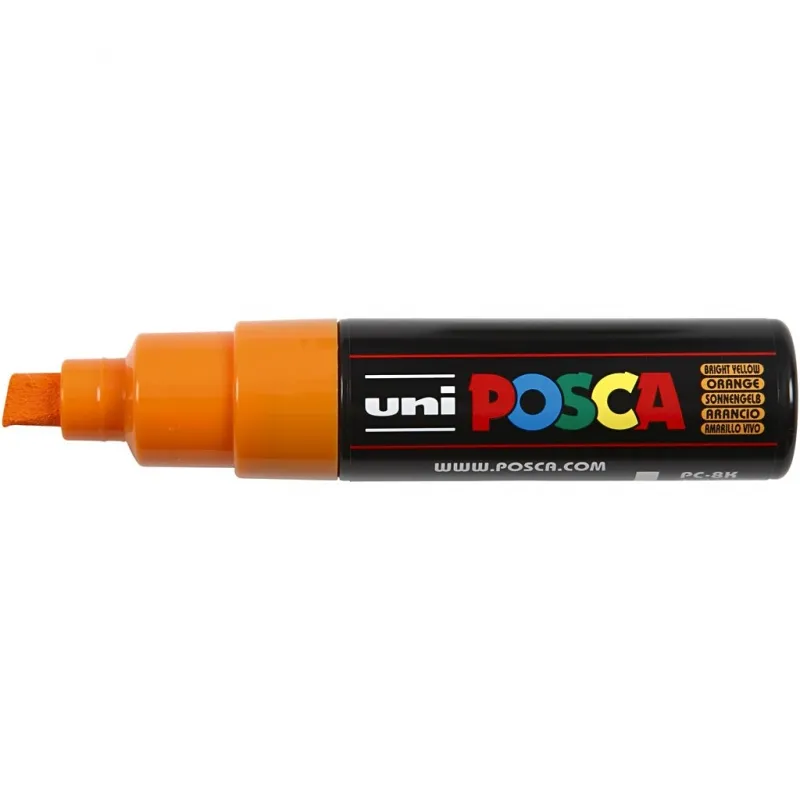 Posca Marker , Nr. PC-8K, Strichstärke 8 mm, breit, Sonnengelb, 1 Stk