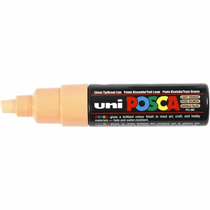 Posca Marker , Nr. PC-8K, Strichstärke 8 mm, breit, Blassorange, 1 Stk