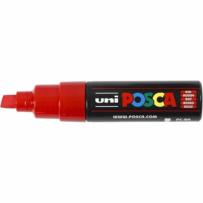 Posca Marker , Nr. PC-8K, Strichstärke 8 mm, breit, Rot, 1 Stk