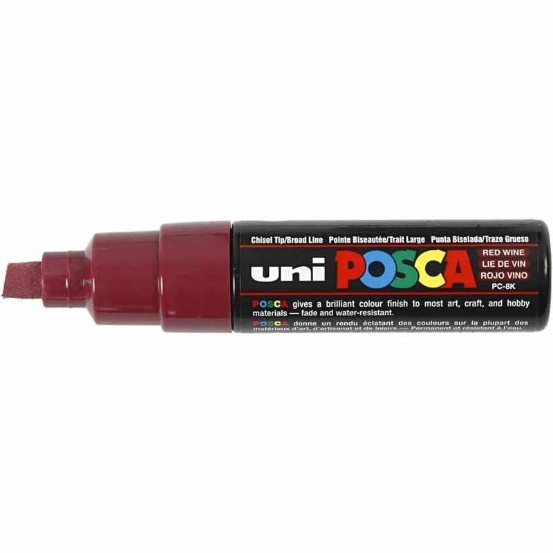 Posca Marker , Nr. PC-8K, Strichstärke 8 mm, breit, Bordeaux, 1 Stk