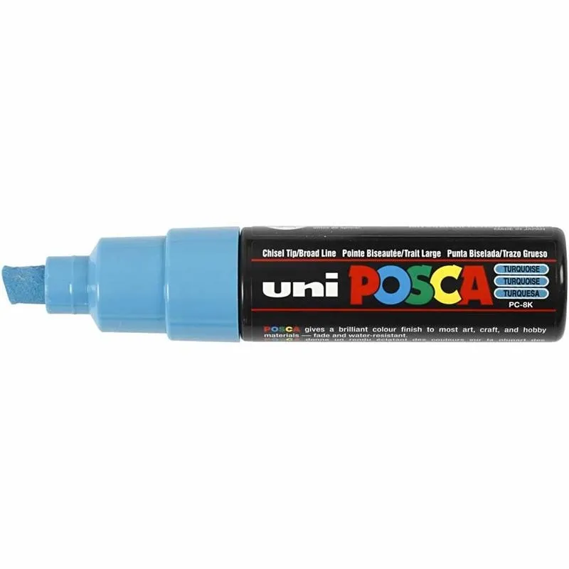 Posca Marker , Nr. PC-8K, Strichstärke 8 mm, breit, Türkis, 1 Stk