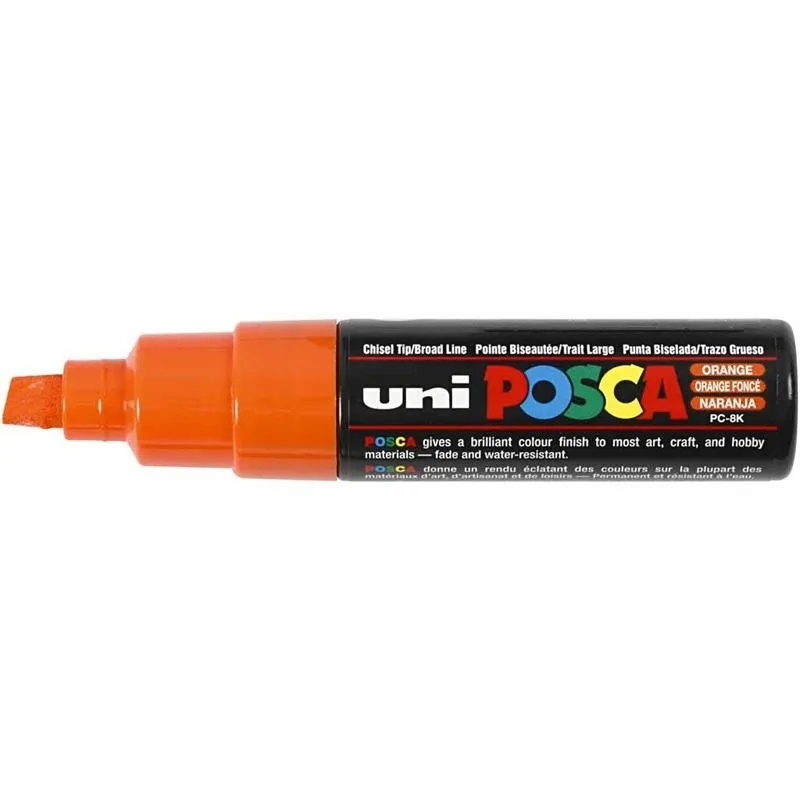Posca Marker , Nr. PC-8K, Strichstärke 8 mm, breit, Orange, 1 Stk