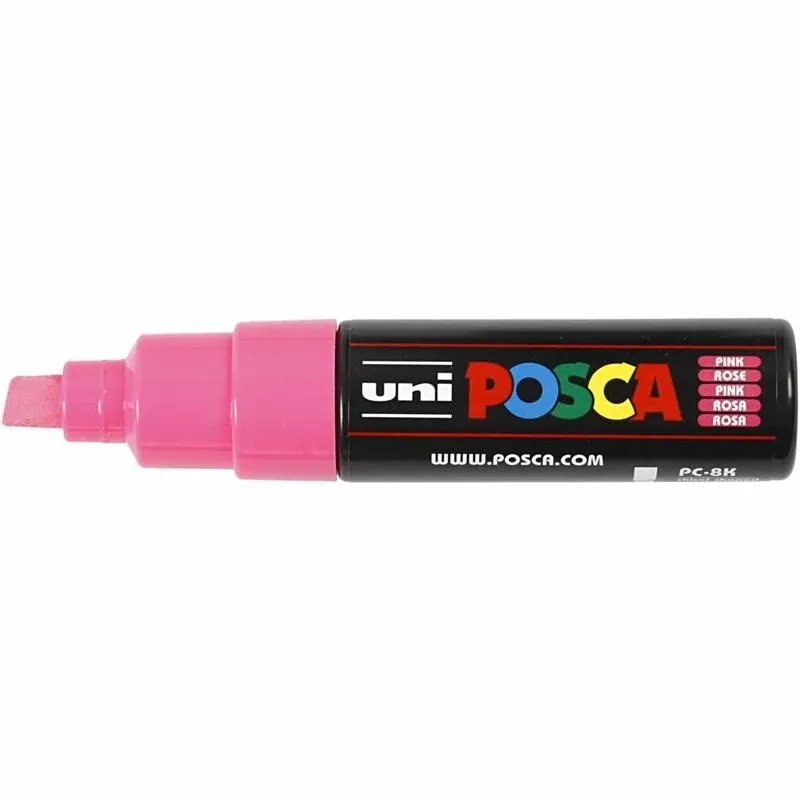 Posca Marker , Nr. PC-8K, Strichstärke 8 mm, breit, Pink, 1 Stk
