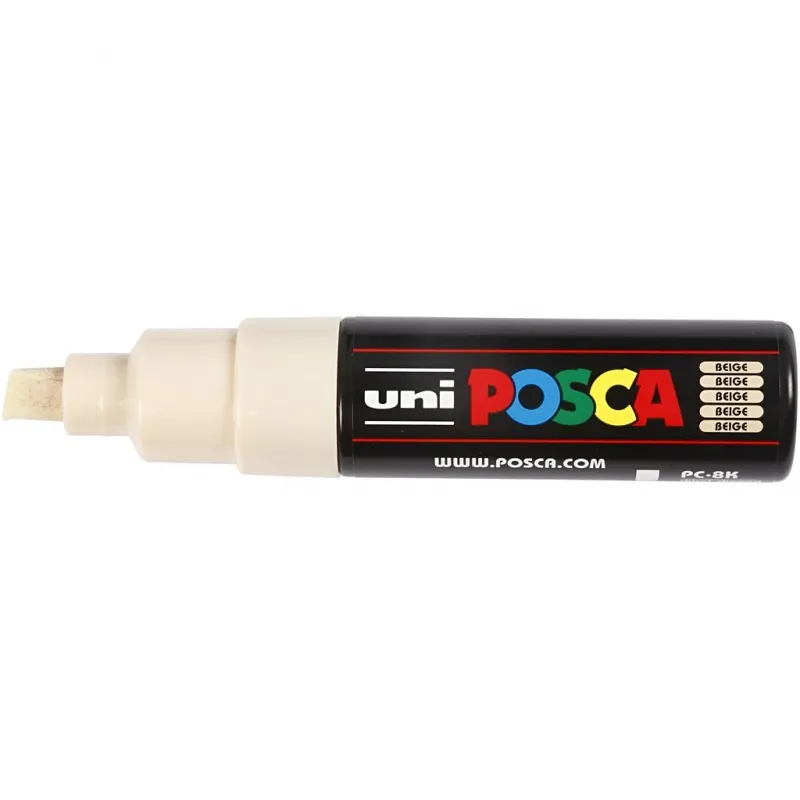 Posca Marker , Nr. PC-8K, Strichstärke 8 mm, breit, Beige, 1 Stk