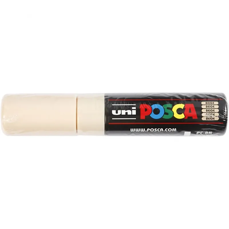 Posca Marker , Nr. PC-8K, Strichstärke 8 mm, breit, Beige, 1 Stk