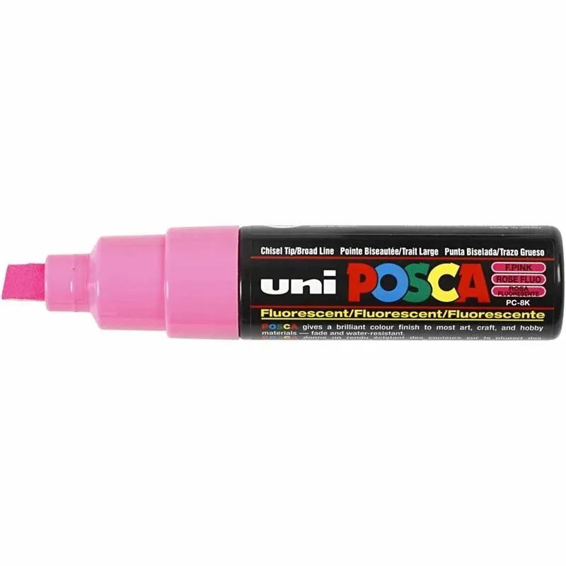 Posca Marker , Nr. PC-8K, Strichstärke 8 mm, breit, Fluo-Rosa, 1 Stk