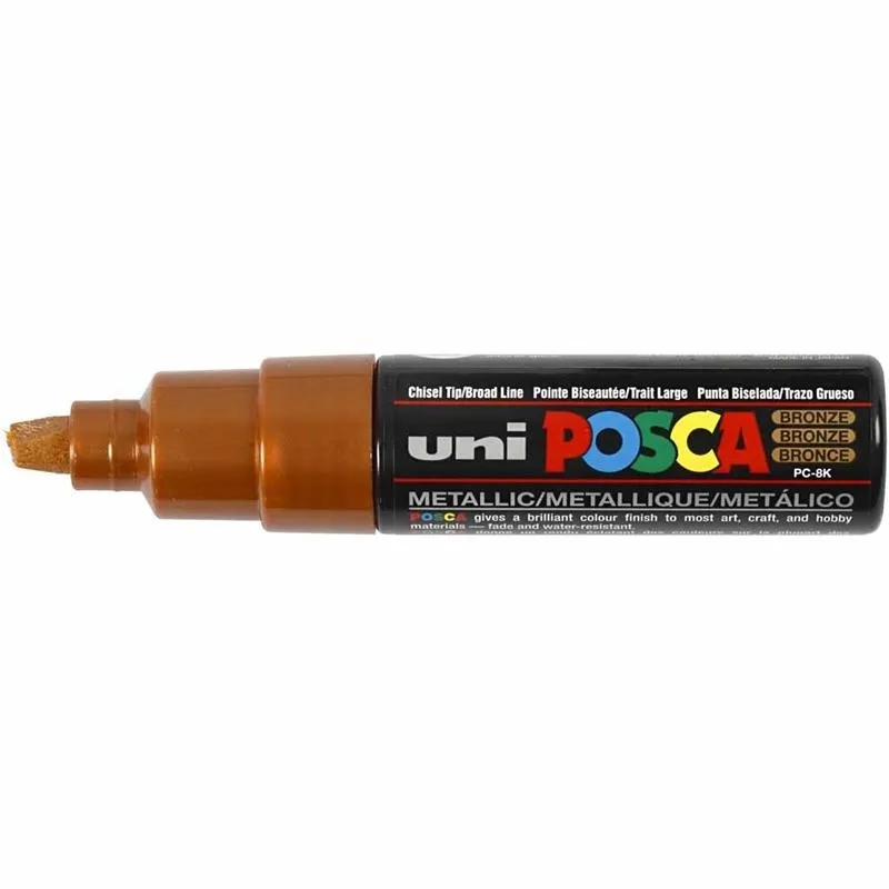 Posca Marker , Nr. PC-8K, Strichstärke 8 mm, breit, Bronze, 1 Stk