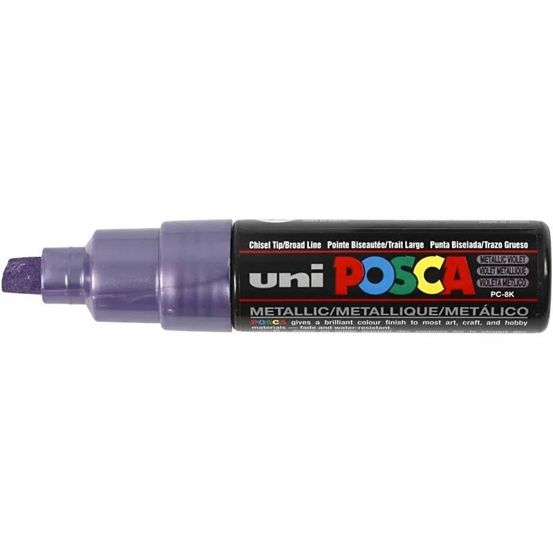 Posca Marker , Nr. PC-8K, Strichstärke 8 mm, breit, Violett-metallic, 1 Stk