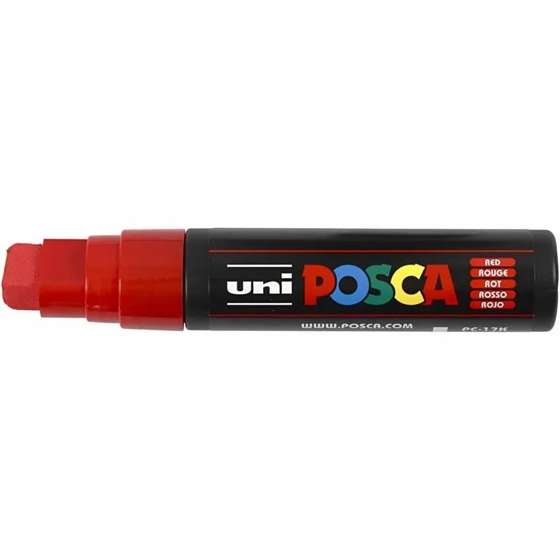 Posca Marker , Nr. PC-17K, Strichstärke 15 mm, extrabreit, Rot, 1 Stk