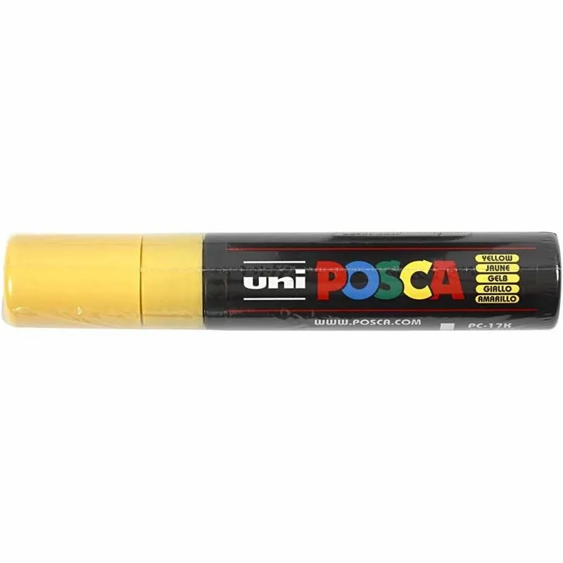 Posca Marker , Nr. PC-17K, Strichstärke 15 mm, extrabreit, Gelb, 1 Stk