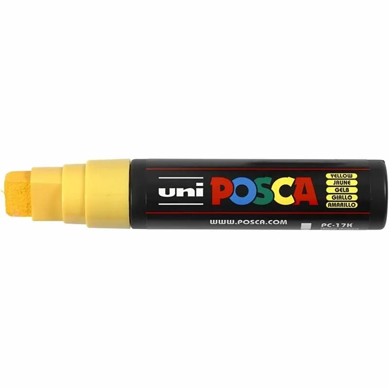 Posca Marker , Nr. PC-17K, Strichstärke 15 mm, extrabreit, Gelb, 1 Stk