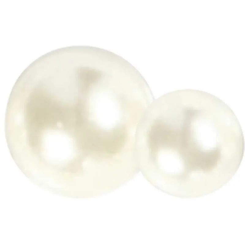 Halbperlen, Größe 2-8 mm, Weiß, 140 Stk/ 1 Pck