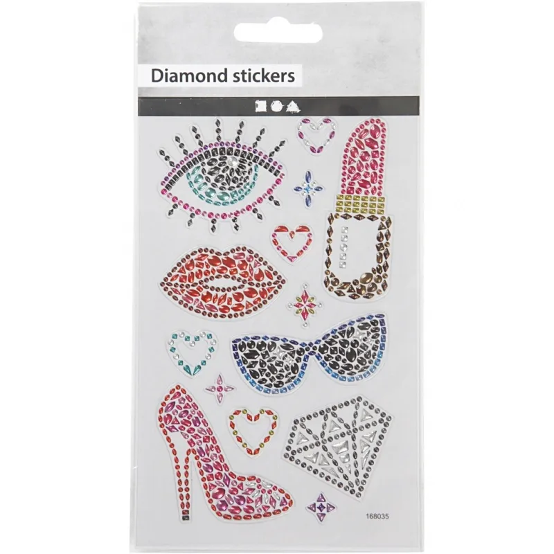 Diamant-Sticker, Party, Blatt 10x16 cm, 1 Bl.
