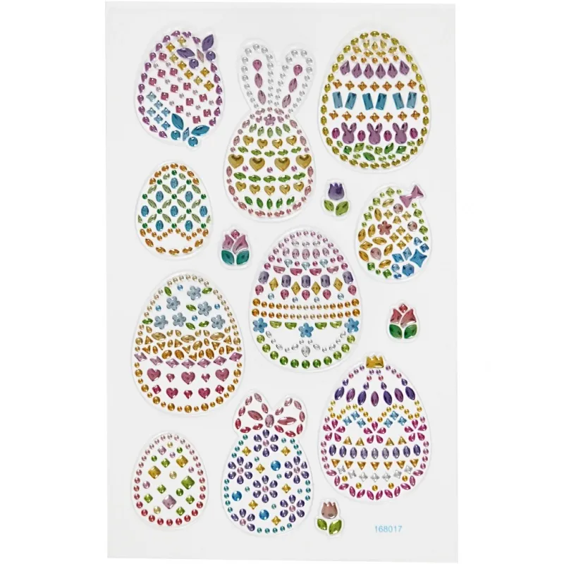 Diamant-Sticker, Ostereier, Blatt 10x16 cm, 1 Bl.
