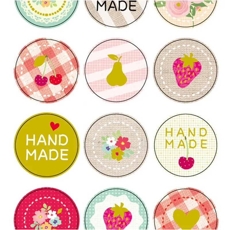 Sticker, Handmade, Blatt 10x23 cm, ca. 16 Stk, 1 Bl.