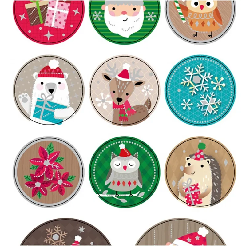 Sticker mit Weihnachtsmotiven, Weihnachten, B 30+40 mm, Blatt 10x23 cm, ca. 16 Stk, 1 Bl.