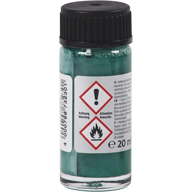 Magic Marble Marmorierfarbe, Metallic-Farben, 6x20 ml/ 1 Pck