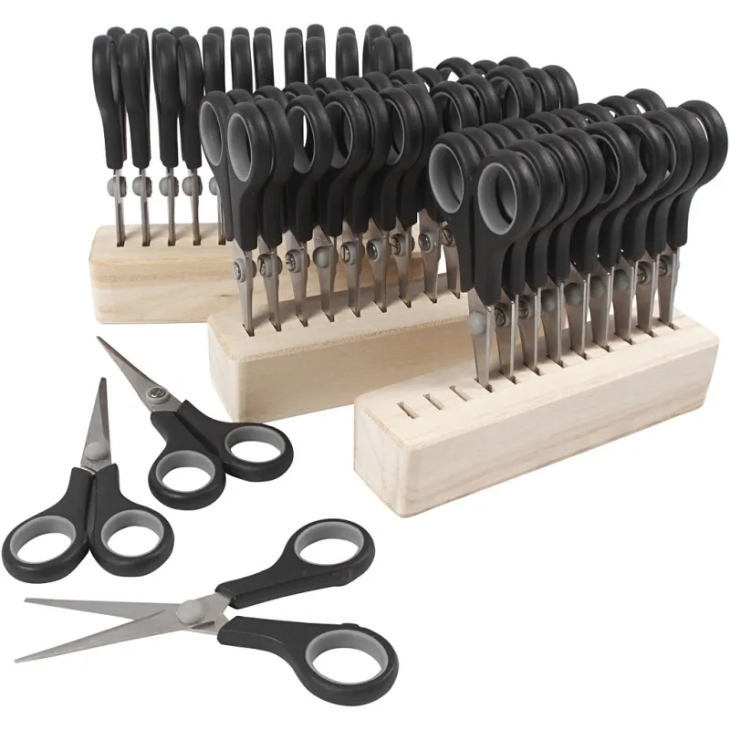 Kinderscheren, L 14 cm, für Rechts- und Linkshänder , Schwarz, 1 Set