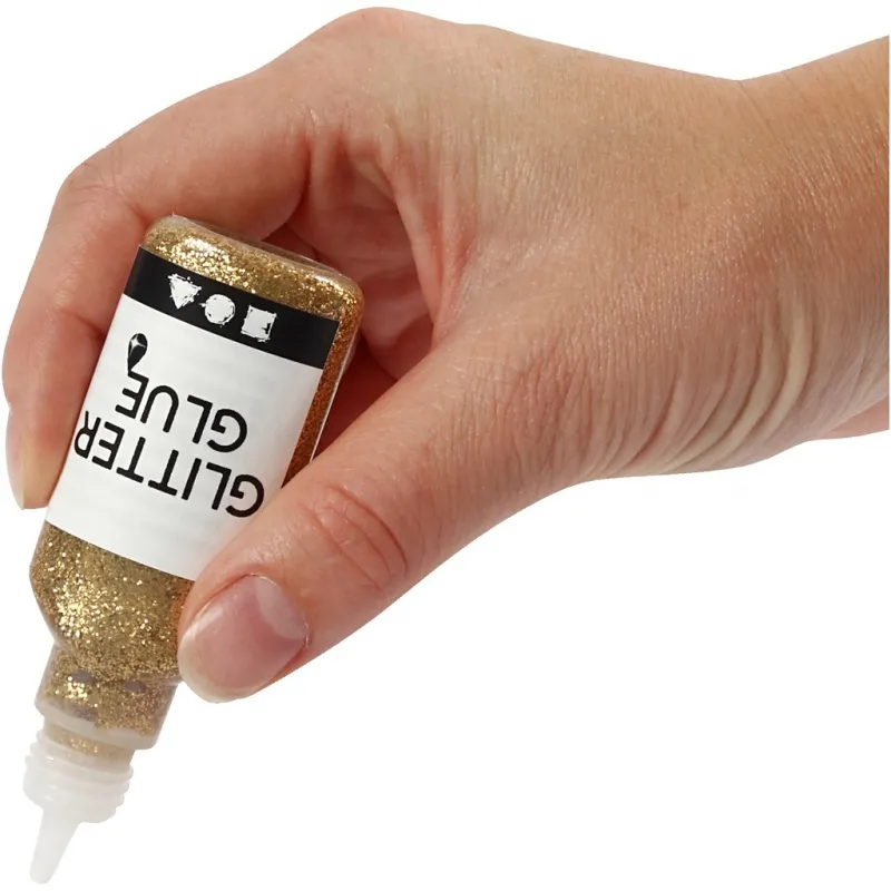 Glitzerkleber, Gold, 25 ml/ 1 Fl.