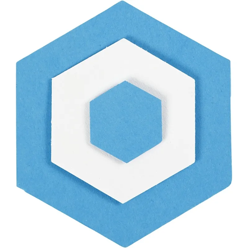 Stanzer-Set, Hexagon, Größe 25+49+75 mm, 3 Stk/ 1 Pck