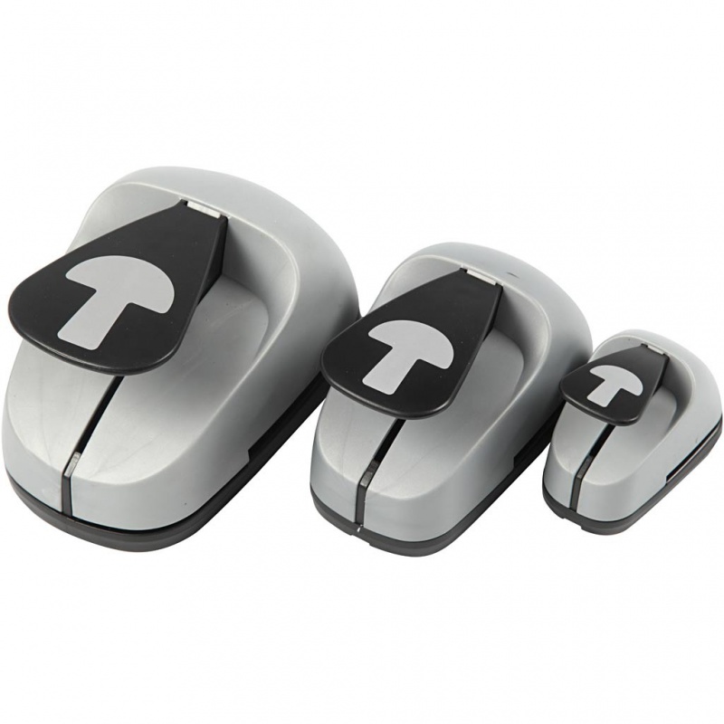 Stanzer-Set, Pilz, Größe 25+50+75 mm, 3 Stk/ 1 Pck