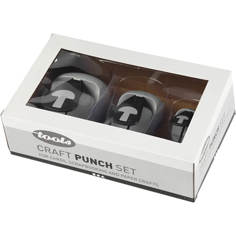 Stanzer-Set, Pilz, Größe 25+50+75 mm, 3 Stk/ 1 Pck