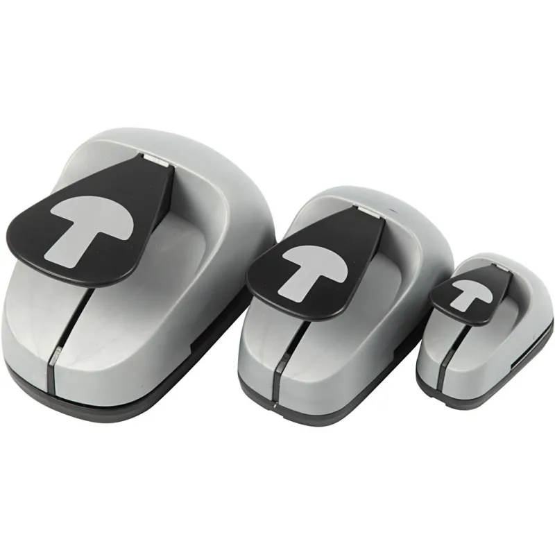 Stanzer-Set, Pilz, Größe 25+50+75 mm, 3 Stk/ 1 Pck