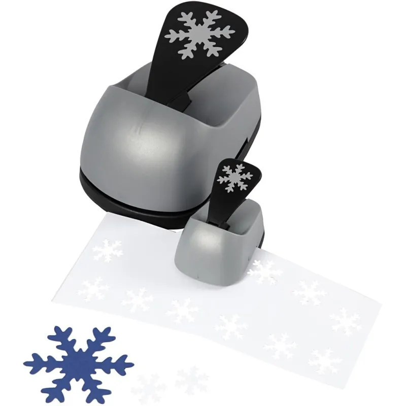 Stanzer-Set, Schneeflocke, Größe 25+49+75 mm, 3 Stk/ 1 Pck