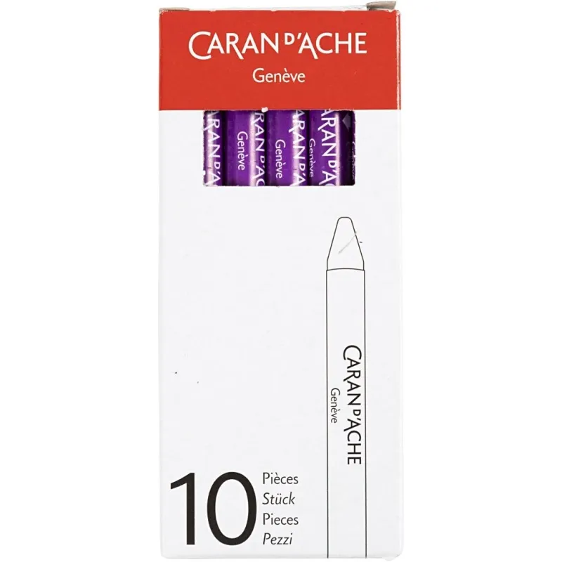 CARAN D’ACHE Neocolor I - Ölkreide, L 10 cm, Dicke 8,5 mm, Lila (110), 10 Stk/ 1 Pck
