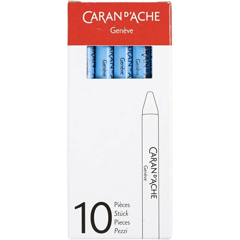 CARAN D’ACHE Neocolor I - Ölkreide, L 10 cm, Dicke 8,5 mm, Hellblau (161), 10 Stk/ 1 Pck