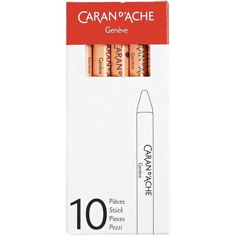 CARAN D’ACHE Neocolor I - Ölkreide, L 10 cm, Dicke 8,5 mm, Lachsfarbig (051), 10 Stk/ 1 Pck