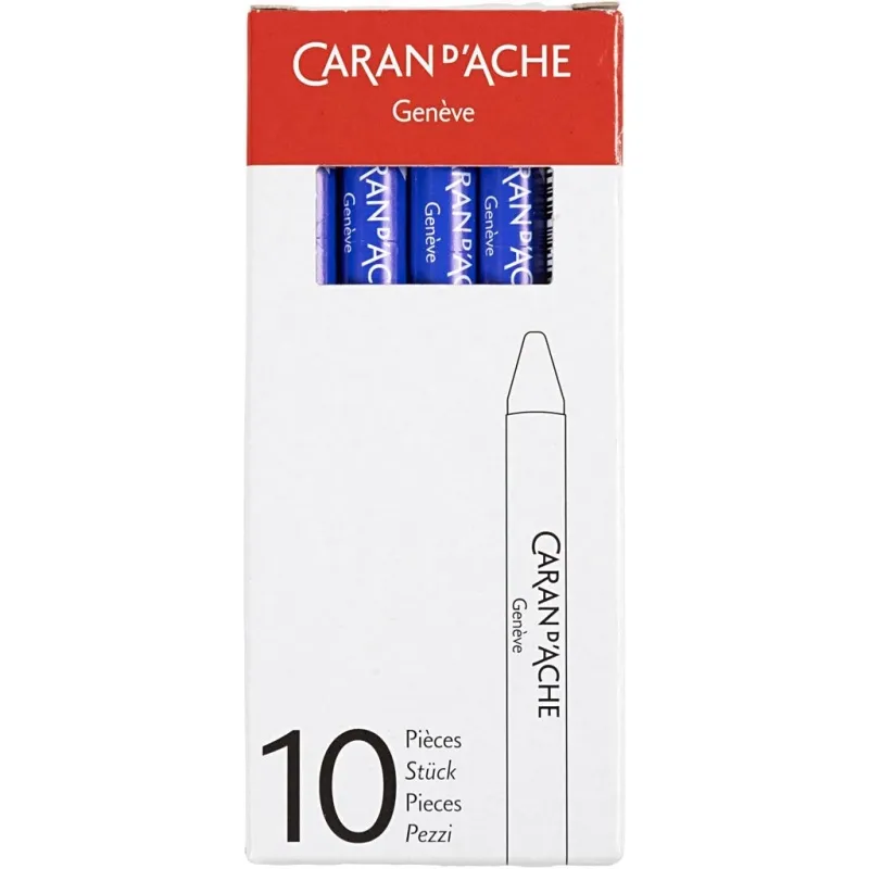 CARAN D’ACHE Neocolor I - Ölkreide, L 10 cm, Dicke 8,5 mm, Ultramarin (140), 10 Stk/ 1 Pck