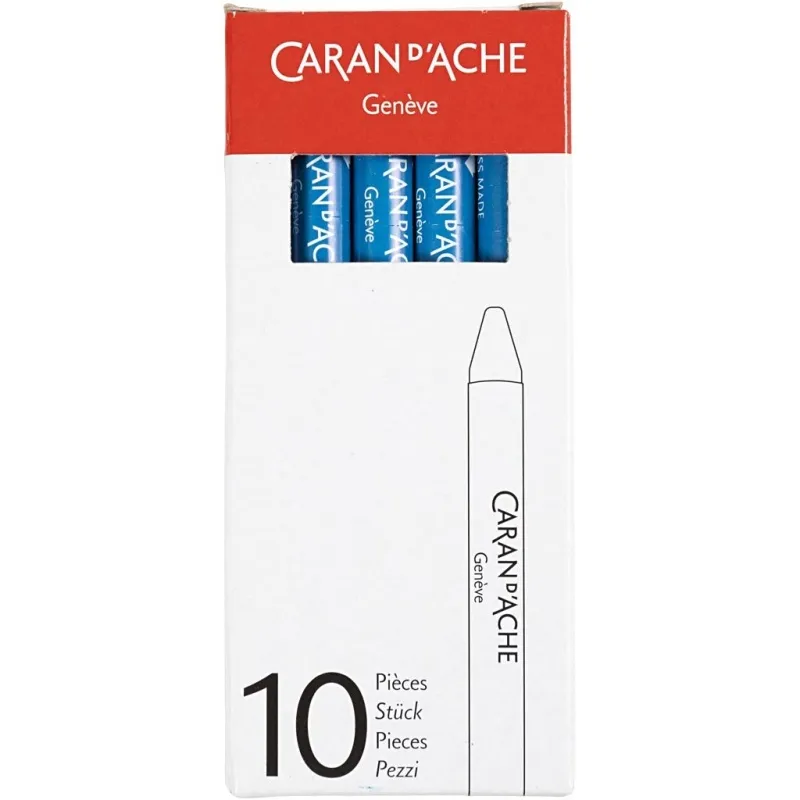 CARAN D’ACHE Neocolor I - Ölkreide, L 10 cm, Dicke 8,5 mm, Koblatblau (160), 10 Stk/ 1 Pck
