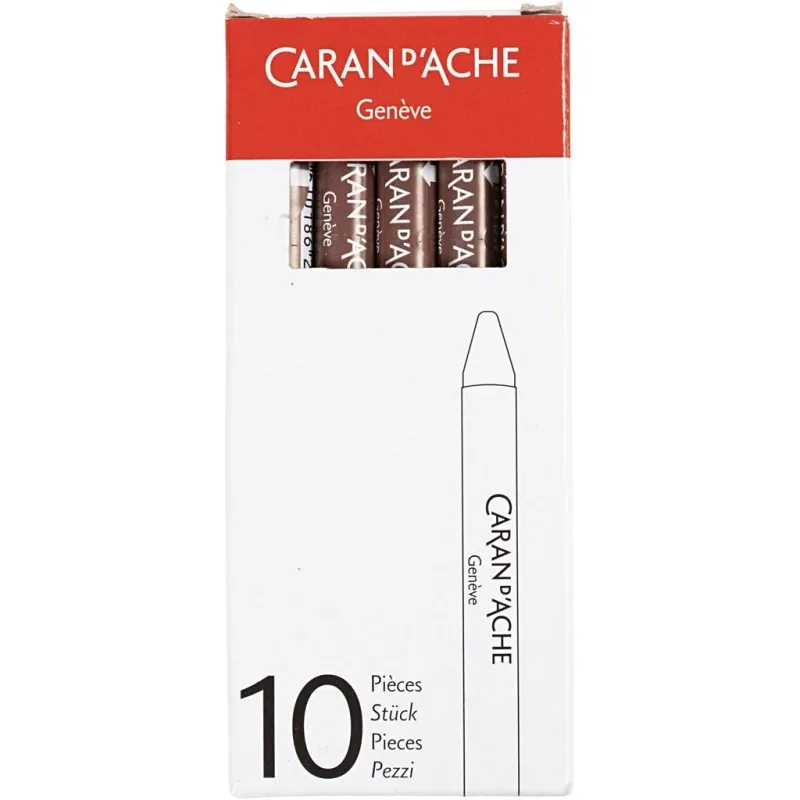 CARAN D’ACHE Neocolor II, L 10 cm, Dicke 8,5 mm, Braun (059), 10 Stk/ 1 Pck